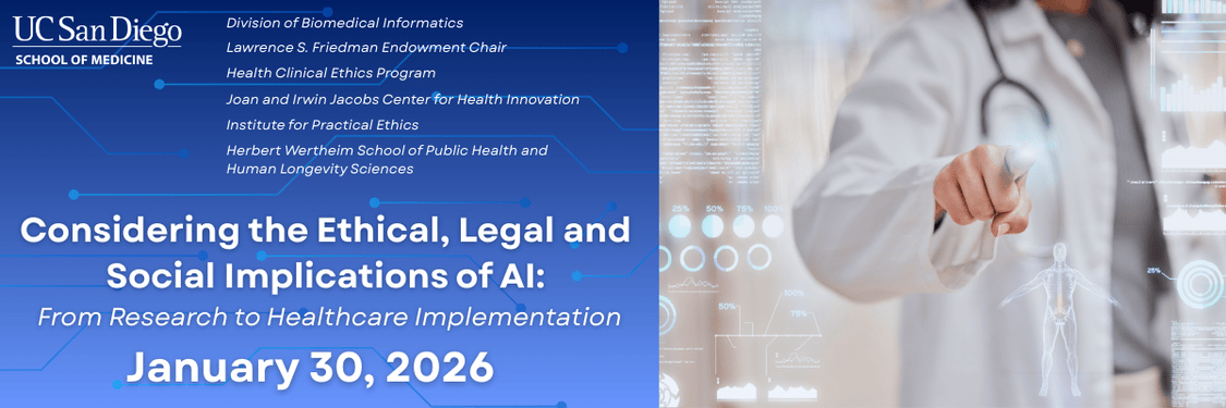 Considering the Ethical, Legal and Social Implications of AI: From Research to Healthcare Implementation Banner